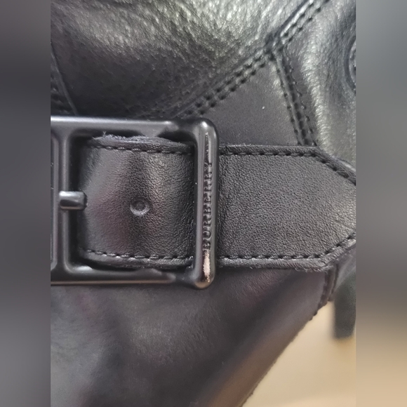 Burberry Authentic Biker Ankle Shearling Lined Boot In Black Size 9 (40) - Picture 6 of 16